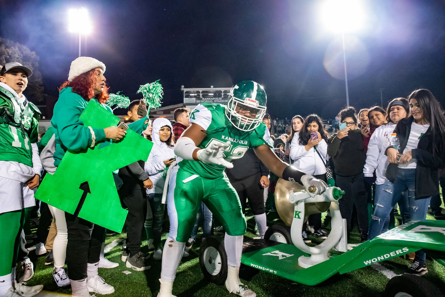the annual Battle of the Bell high school football game